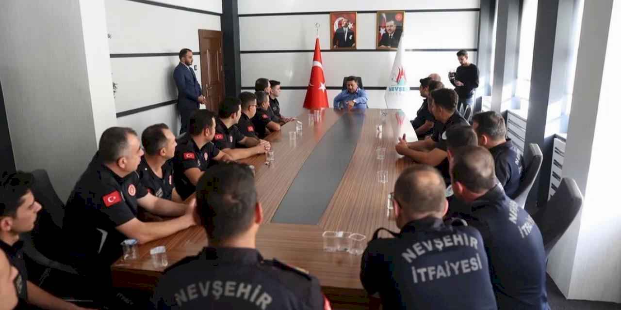 Nevşehir itfaiyesinden Başkan Arı'ya ziyaret
