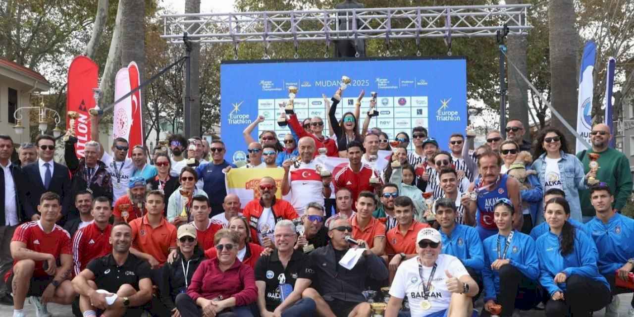 Mudanya'da Avrupa Triatlon Balkan Şampiyonası sona erdi