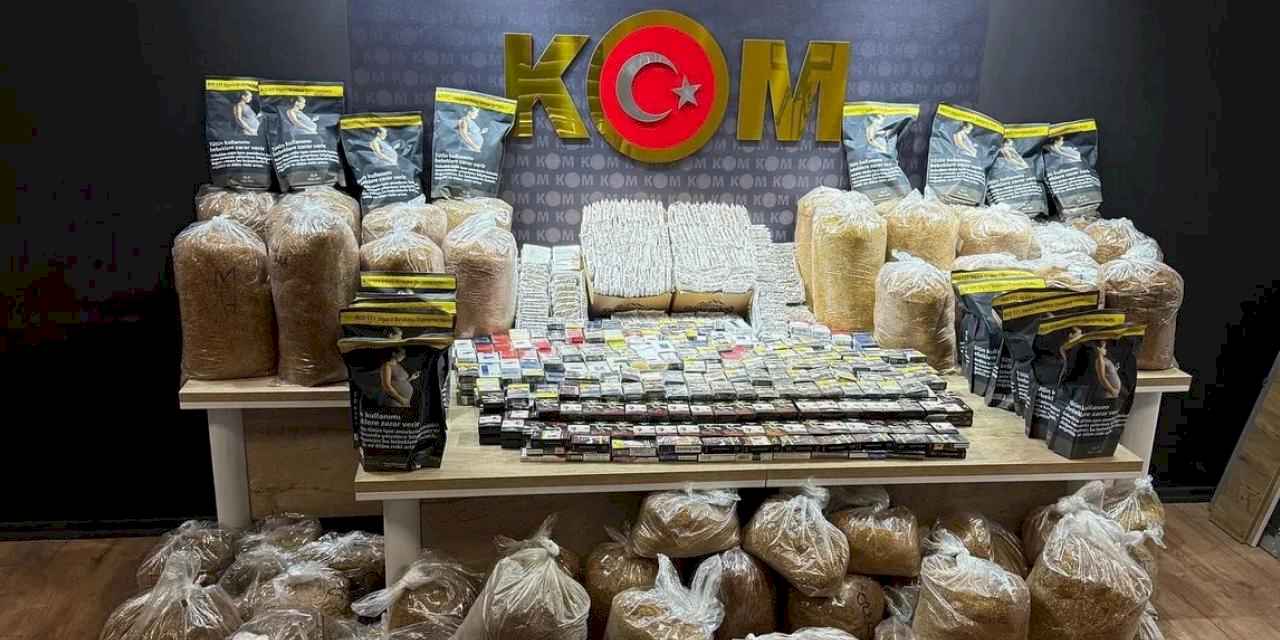 Kahramanmaraş’ta kaçakçılık operasyonu: 1.400 paket sigara ve 280 kilo tütün ele geçirildi