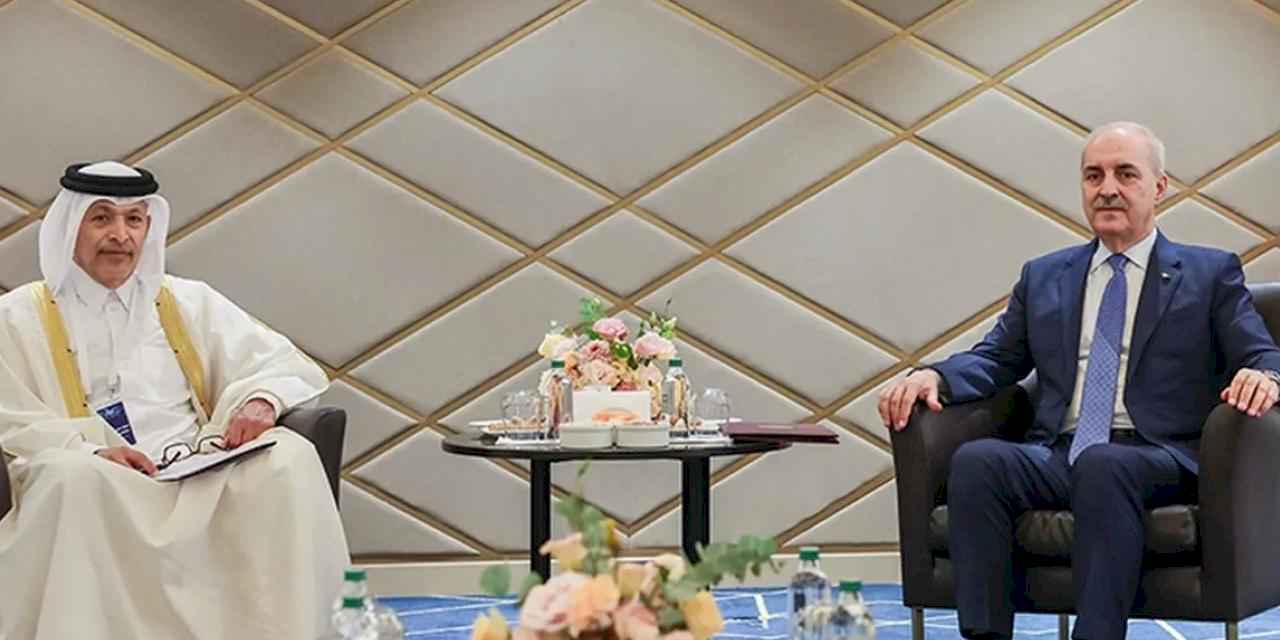 Numan Kurtulmuş, Katarlı mevkidaşı ile İstanbul'da görüştü