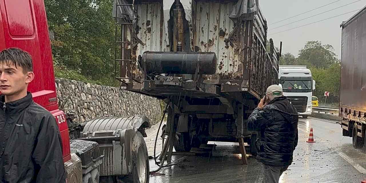 Düzce-Zonguldak bağlantı yolunda kaza!