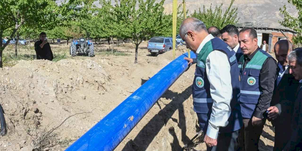 Malatya tarımsal sulama altyapısı için boru dağıtıyor