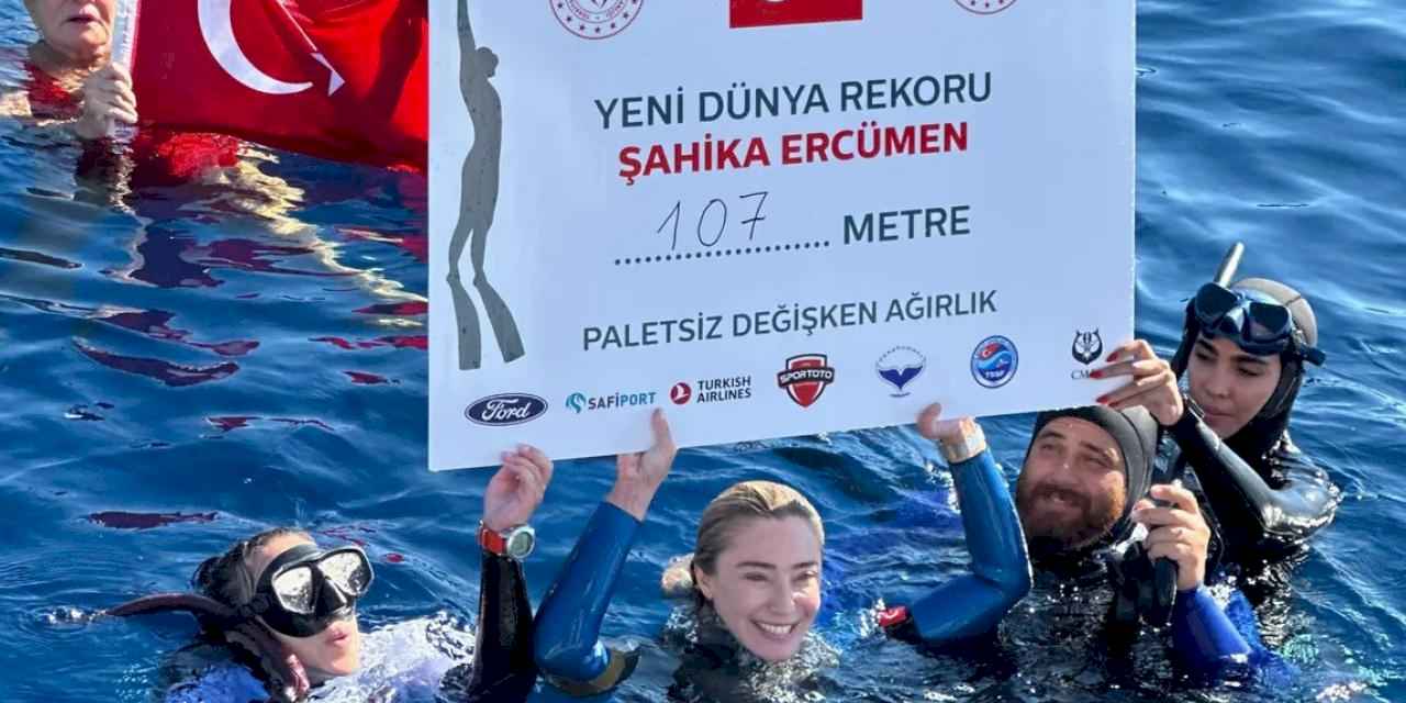 107 metrede paletsiz 'Şahika' rekor!