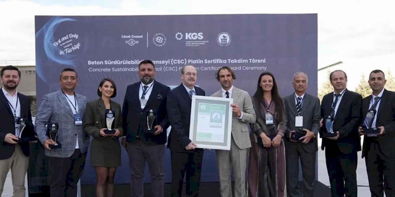 Limak Çimento’nun Anka Fabrikası CSC Platinum Se rtifikası Aldı