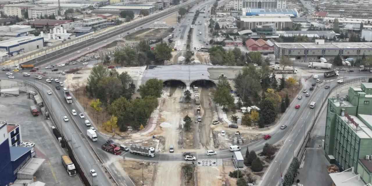 Konya Marangozlar Köprülü Kavşağı’nda çalışmalara devam