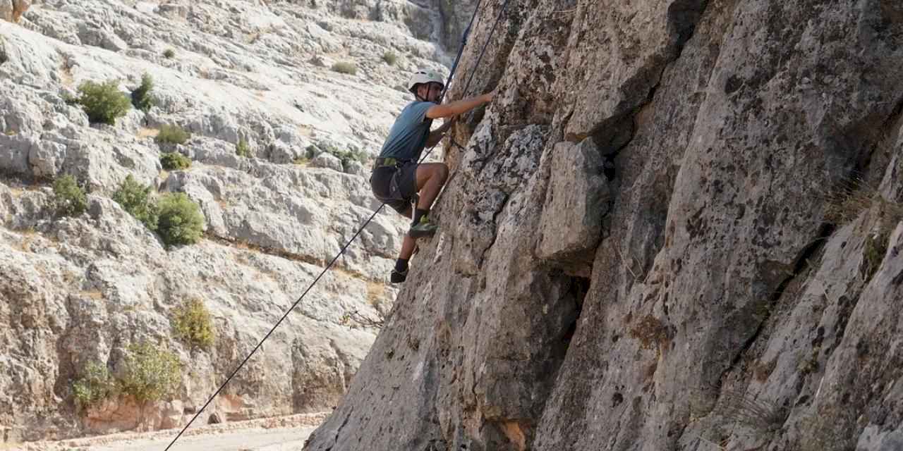 Gaziantep Köklüce Kanyonu’nda tırmanış coşkusu