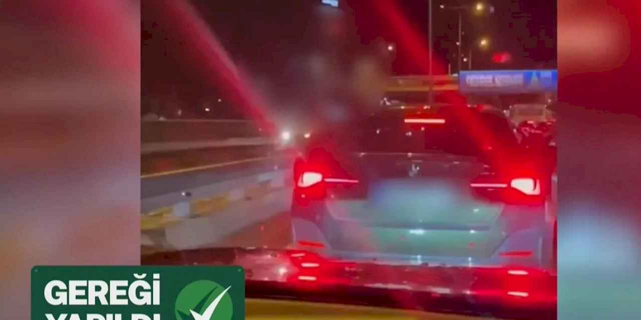 Kadın sürücüye saldıran trafik zorbası yakalandı