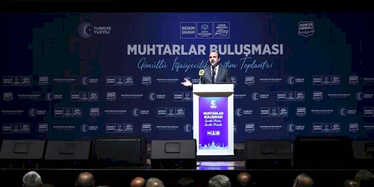 Konya’da 31 ilçeden muhtarlar gönüllü itfaiyecilik için buluştu