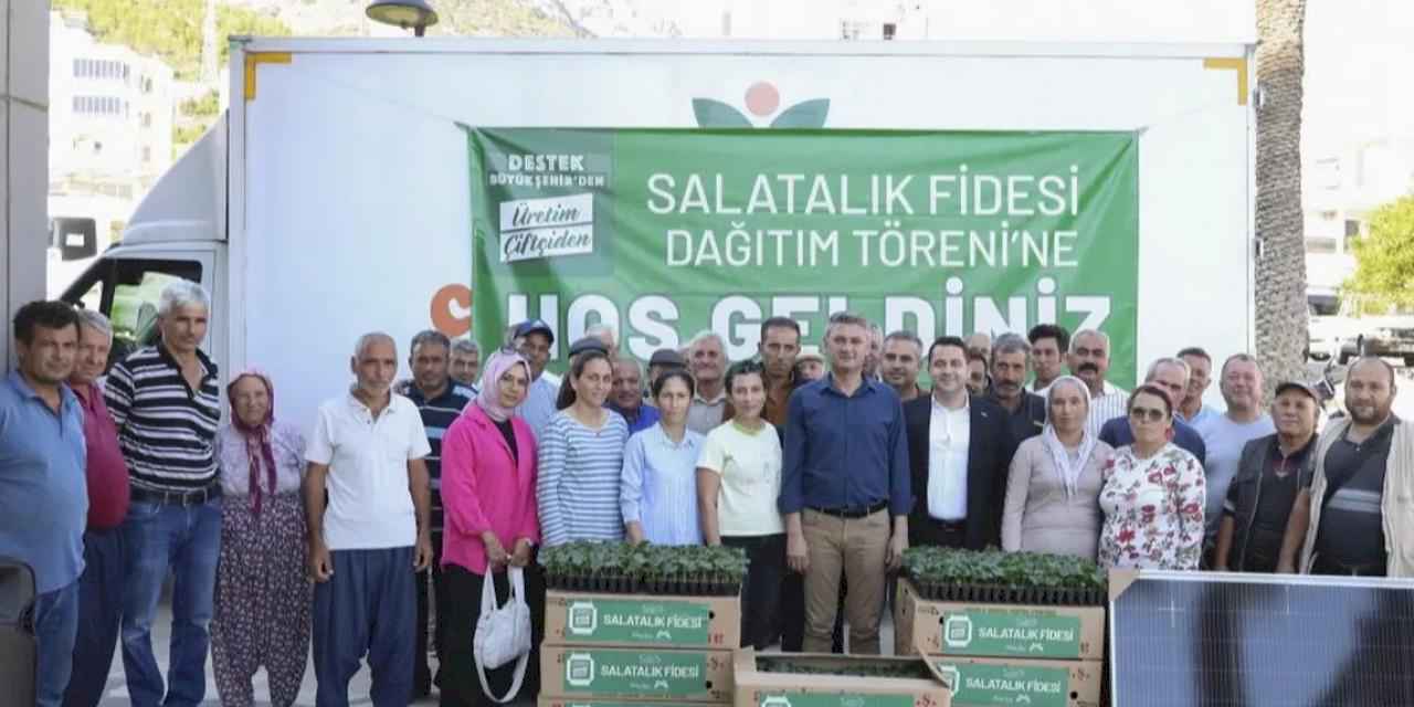 Aydıncık’ta üreticiye Büyükşehir desteği