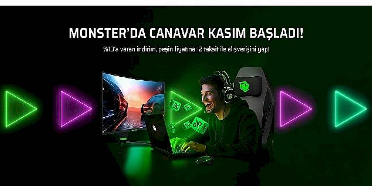 Kasım ayında Monster'dan canavar gibi indirim kampanyası
