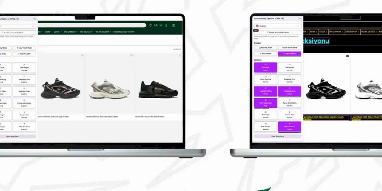 Lacoste Türkiye Web Sitesi Artık Herkes için Daha Erişilebilir