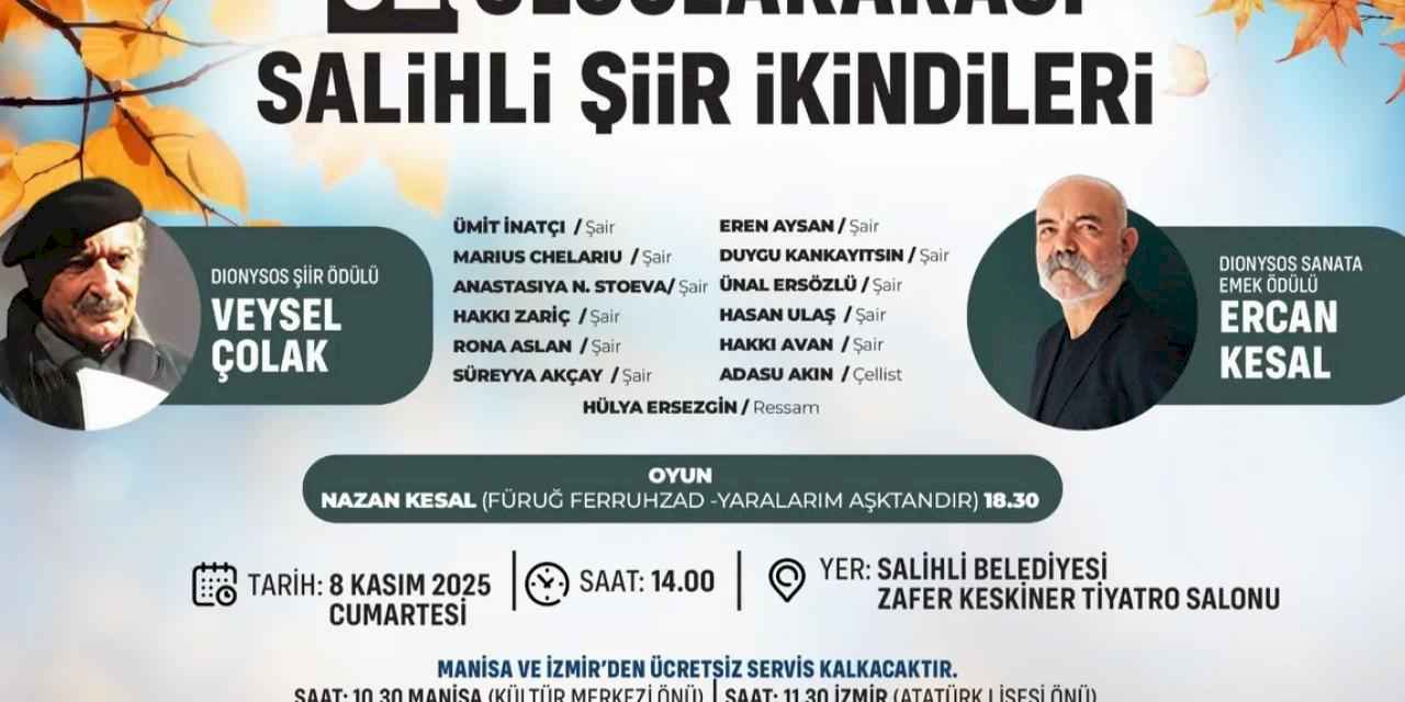 Manisa Salihli 'Şiir İkindileri'nde buluşacak
