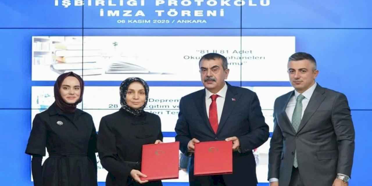 MEB'den okullarda kütüphane kurulumuna ilişkin vakıf iş birliği