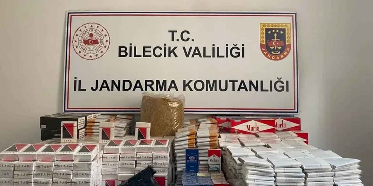 Bilecik Jandarması'ndan kaçak tütün ve silah operasyonu