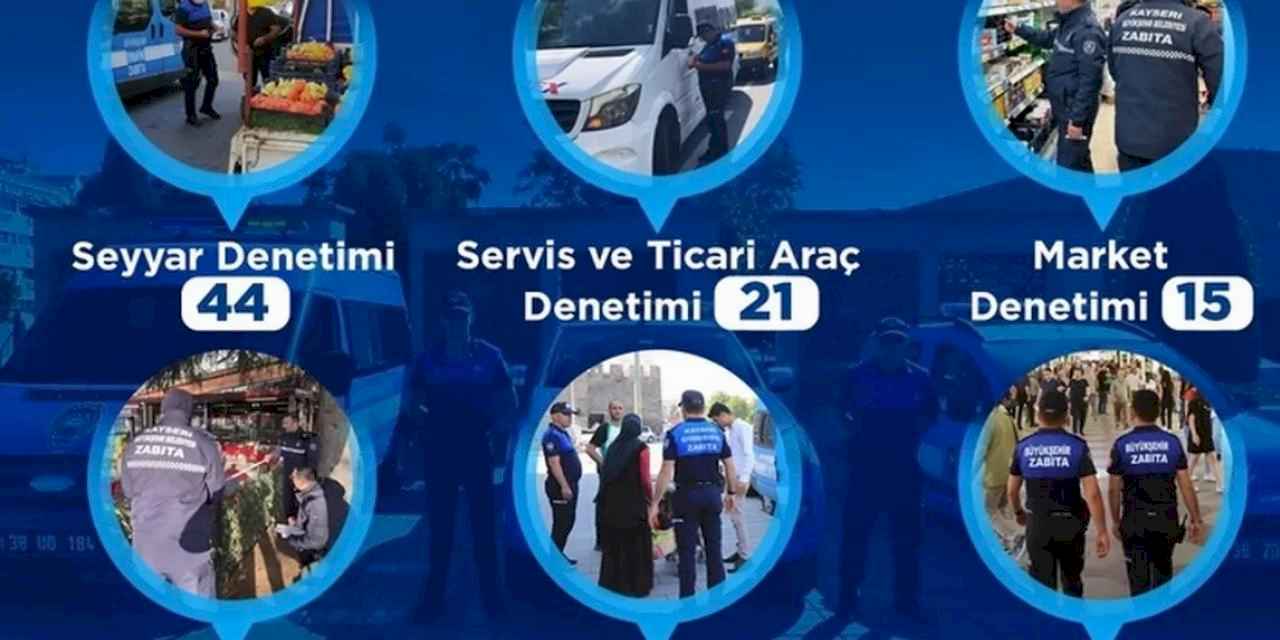 Kayseri zabıtasından yoğun denetim