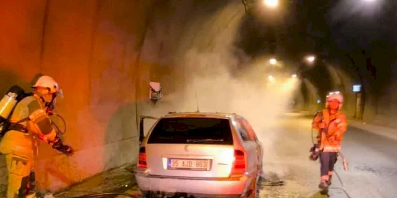 Konak Tünelleri’ndeki araç yangınına hızlı müdahale