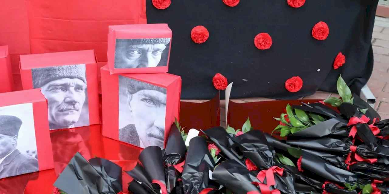 Ankara Keçiören'de çocuklar Atatürk'ü özlemle andı