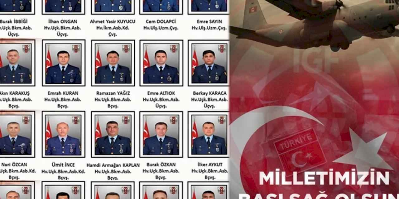 MSB şehitlerimizin kimliklerini paylaştı... Gürcistan-Azerbaycan sınırında düşen askeri uçaktaki 20 askerimiz şehit!