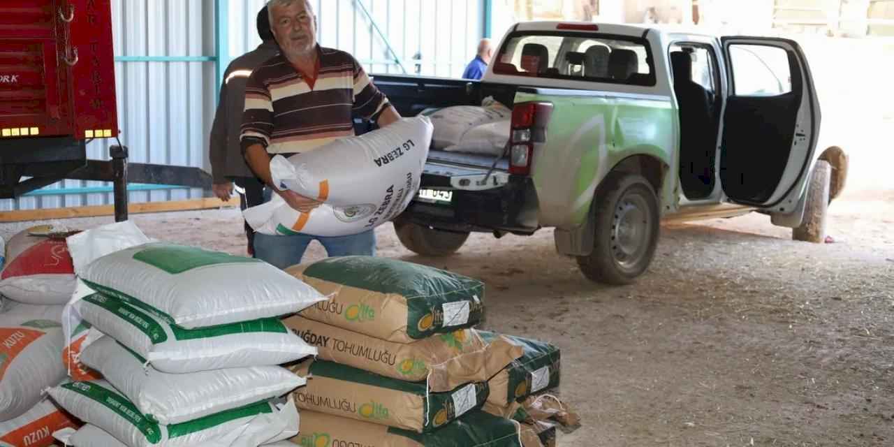 Kocaeli Büyükşehir’den yangın mağduru üreticilere destek