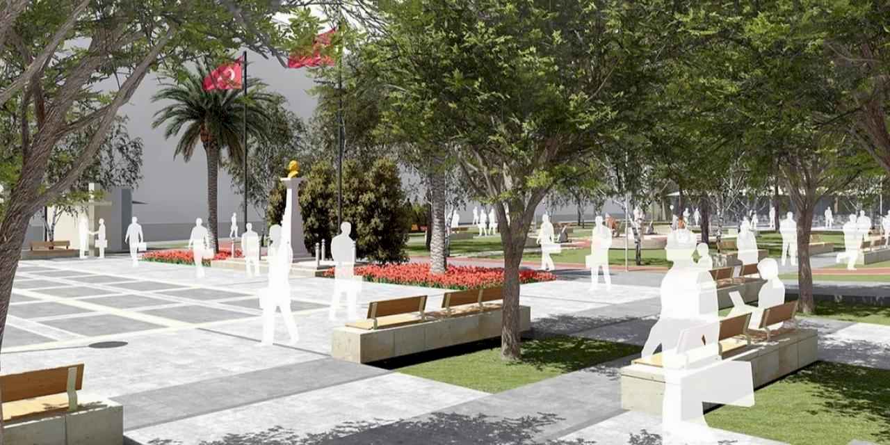 İzmir’in Kınık ilçesi Cumhuriyet Meydanı yenileniyor