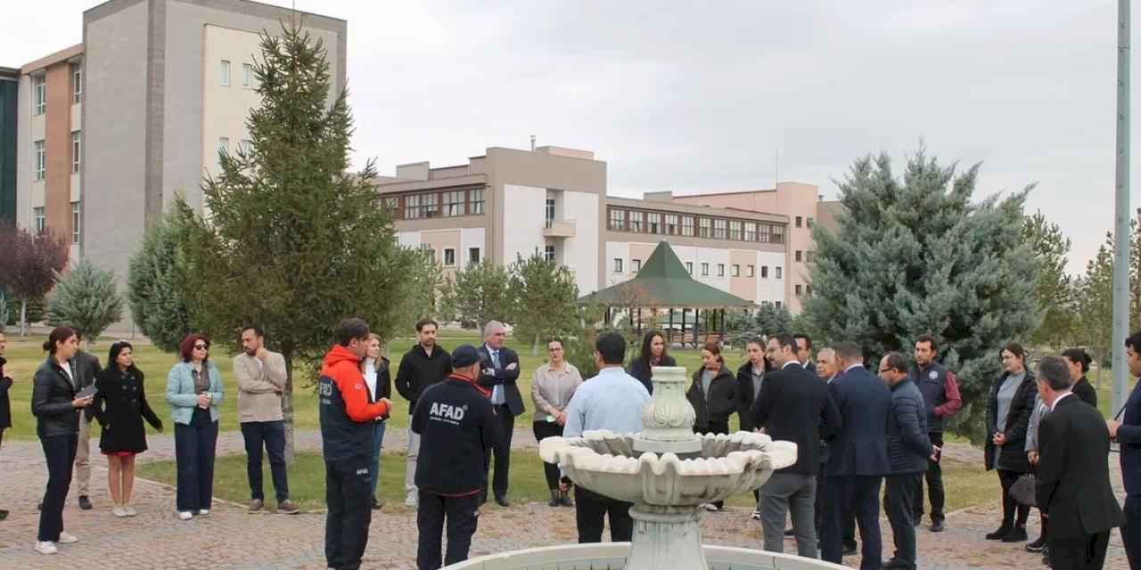 NNYÜ'de deprem tatbikatı