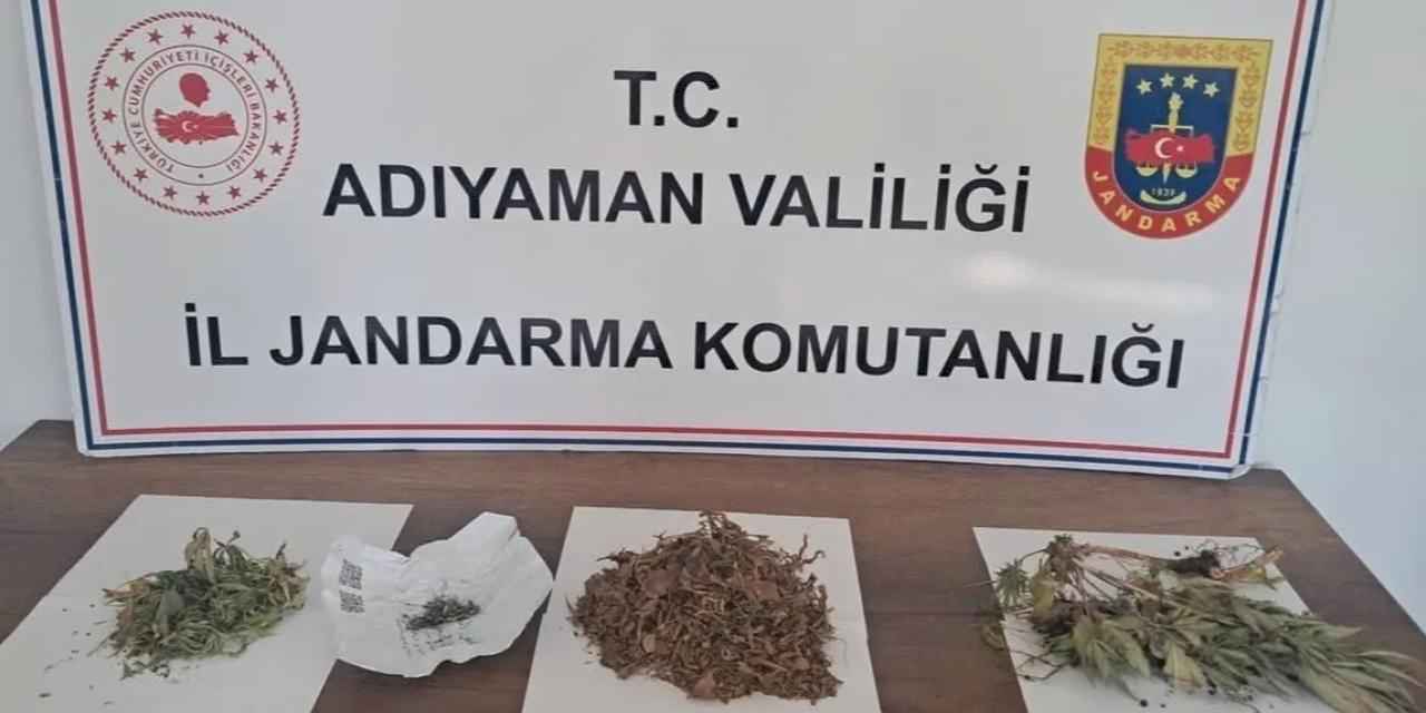 Kahta'da 305 gram kubar esrar ve kenevir ele geçirildi