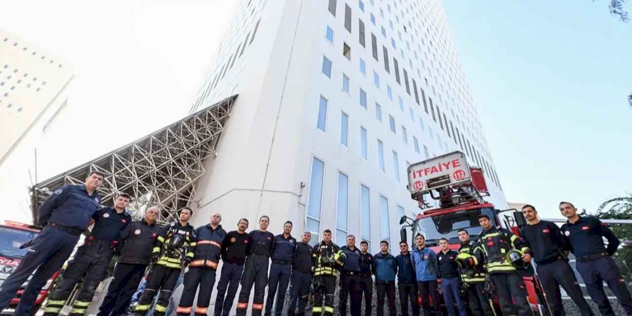 Mersin'de 'Yangın ve Kurtarma Tatbikatı' gerçekleştirildi