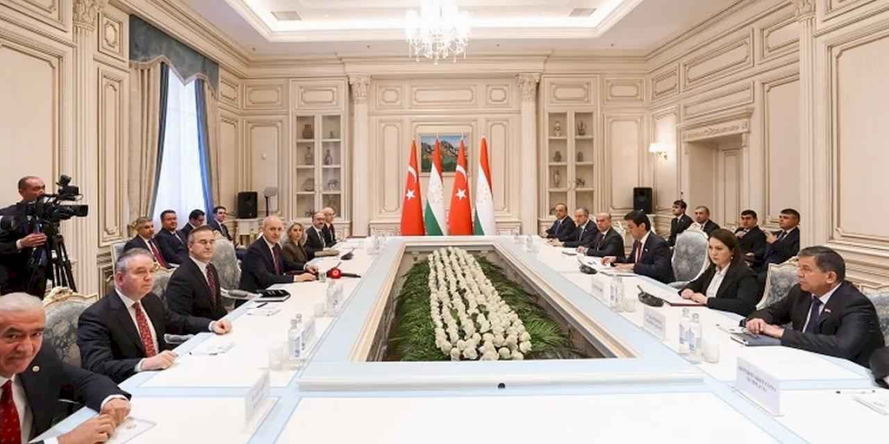 TBMM Başkanı Kurtulmuş, Tacikistanlı mevkidaşı ile buluştu