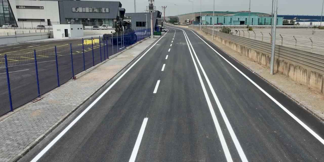 Kocaeli Railport’ta asfalt ve yol çizgileri tamamlandı
