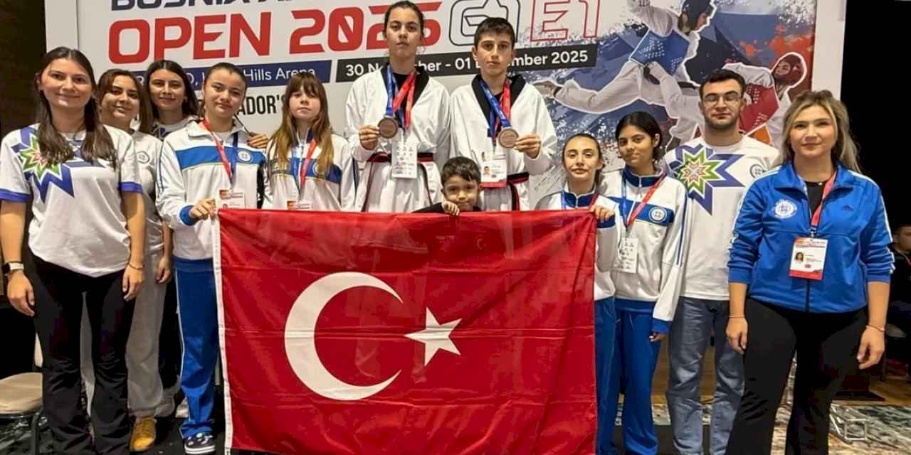 Muğlalı tekvandocular Bosna Hersek’te madalyaları topladı