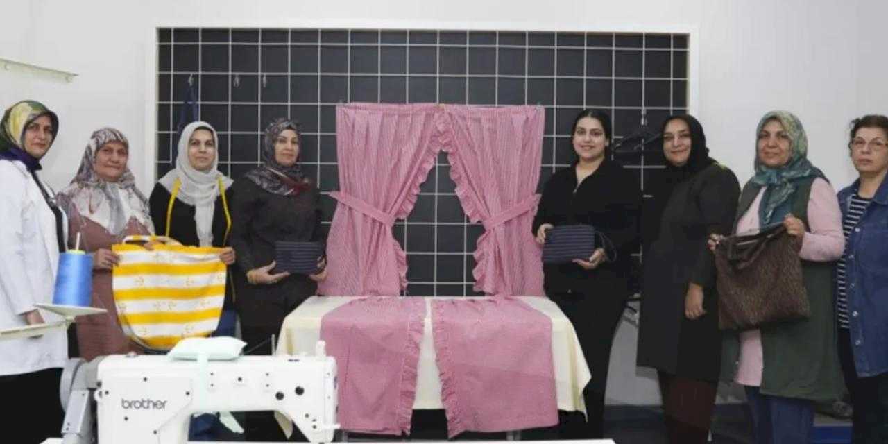 Mersin'de özel  birey annelerine dikiş kursu