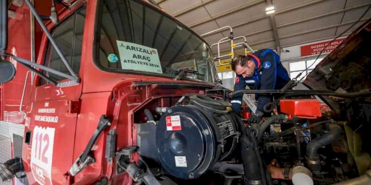 İzmir Büyükşehir’den itfaiye araçlarına güçlü lojistik destek