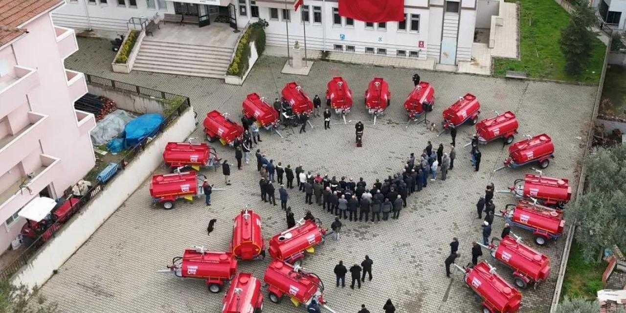Bilecik'te 20 yeni yangın söndürme tankeri köylere teslim edildi