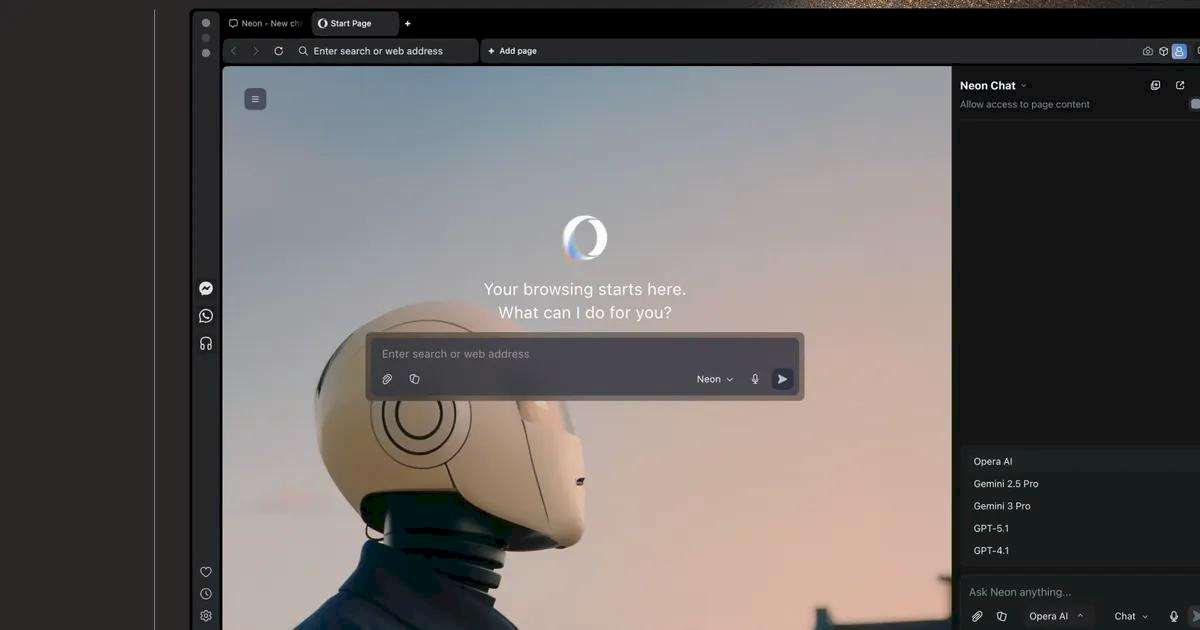 Opera, Deneysel Yapay Zekâ Destekli Tarayıcısı Opera Neon’u Genel Kullanıma Açtı