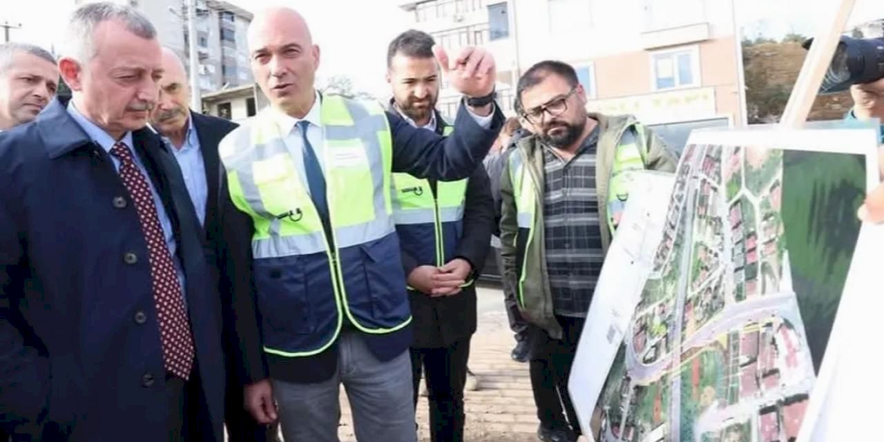 Kocaeli'de Başkan Büyükakın, Eskihisar Kavşağı'nda son durumu inceledi