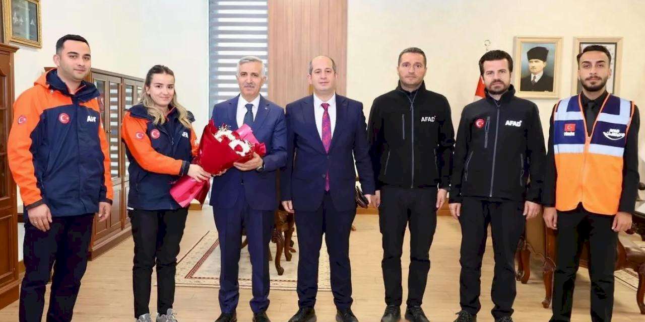 Kahramanmaraş AFAD heyetinden Vali Ünlüer'e ziyaret