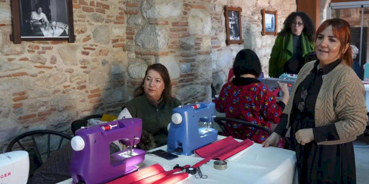 Muğla Milas'ta el emeği çantalar üretildi