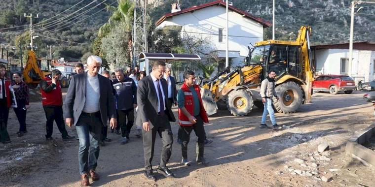 Muğla Büyükşehir'den Datça ve Ula’daki yatırımlara yerinde inceleme