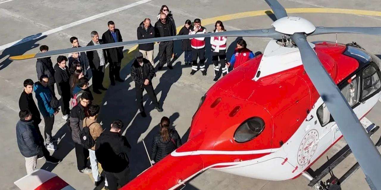 Kayseri Bilişim Akademisi öğrencileri şehri helikopterle inceledi