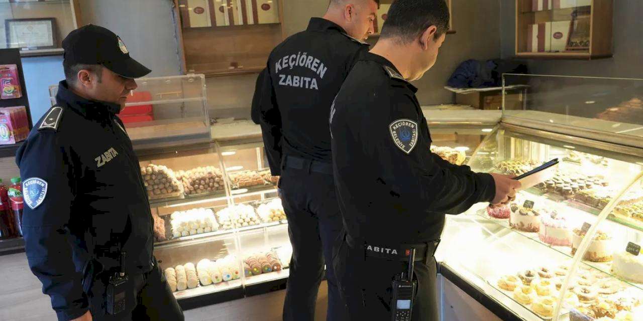 Ankara Keçiören’de zabıta ekiplerinden yoğun denetim