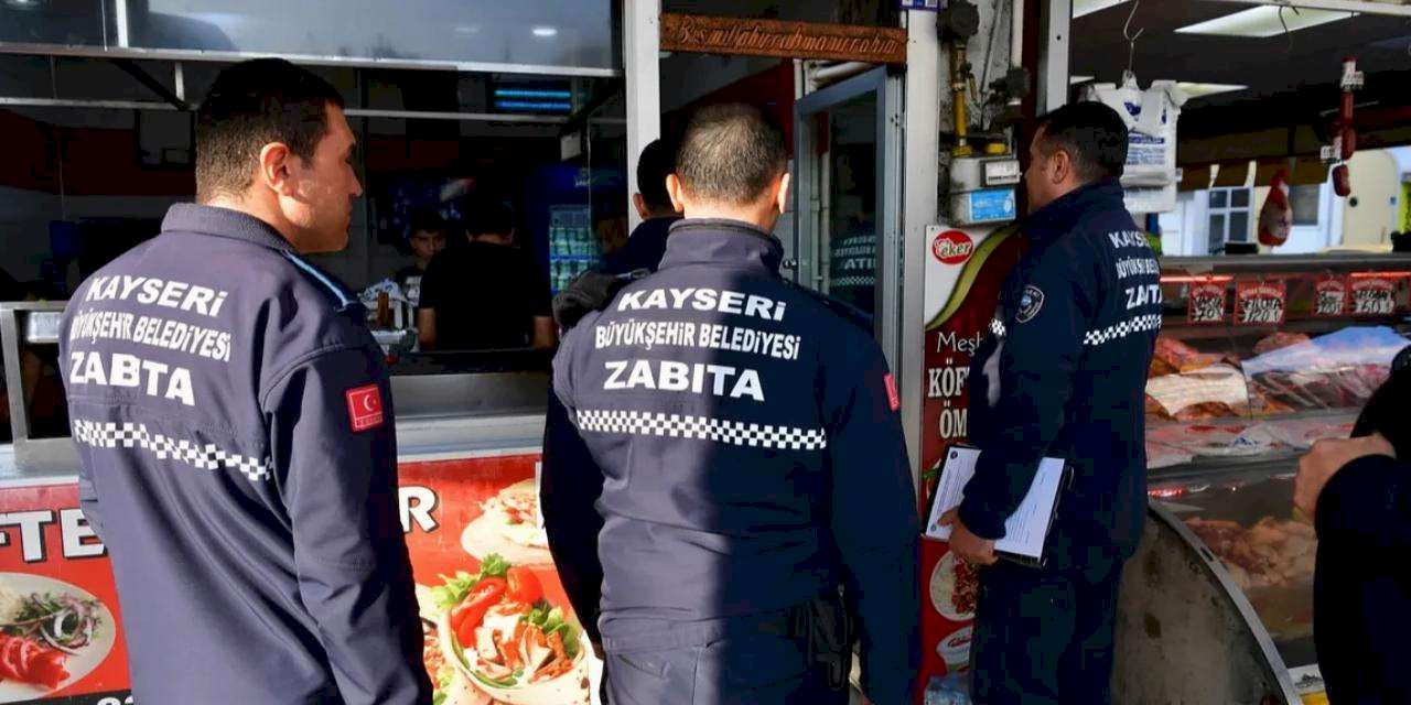 Kayseri zabıtadan işletmelere denetim