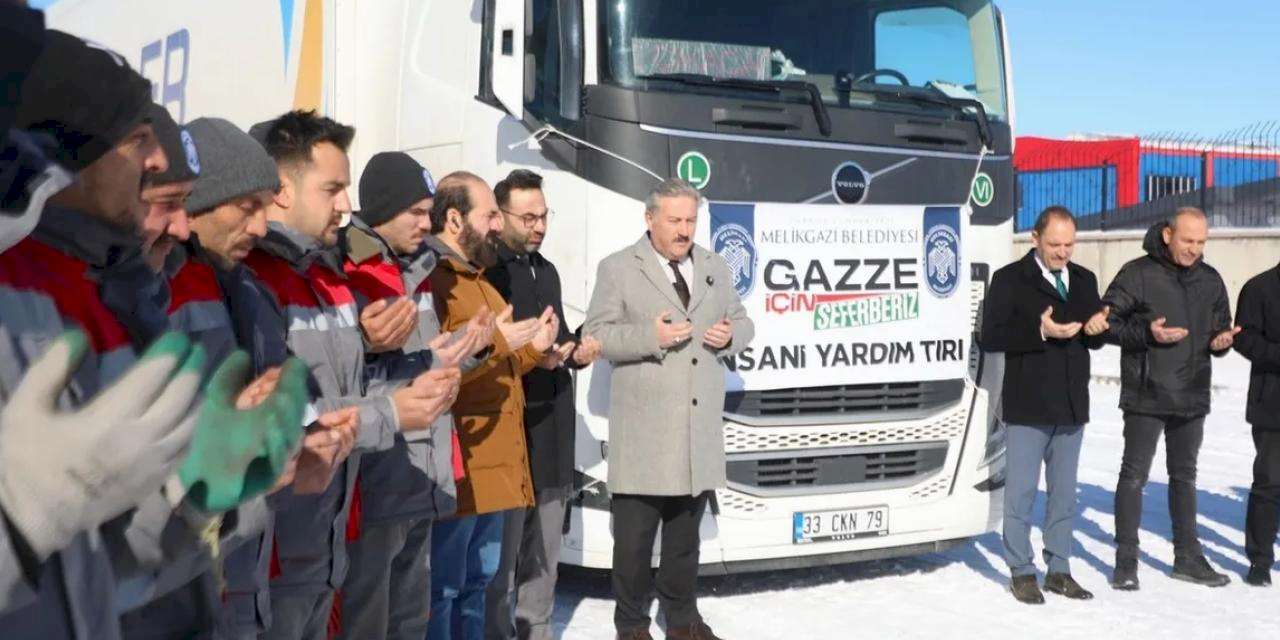 Kayseri Melikgazi'den Gazze'ye yardım tırı
