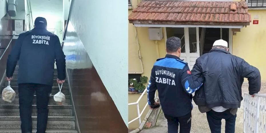 Balıkesir'de soğuk havada vatandaşa destek