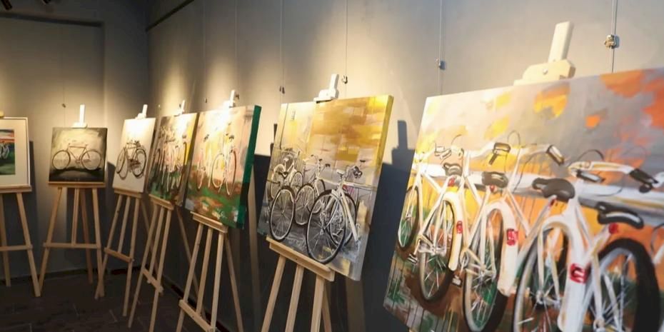 Kayseri Talas'ta sanat ve bisiklet buluşması