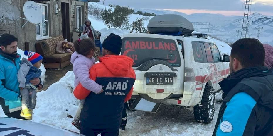 AFAD koordinasyonunda Onikişubat’ta zorlu kış şartlarında hayati müdahale
