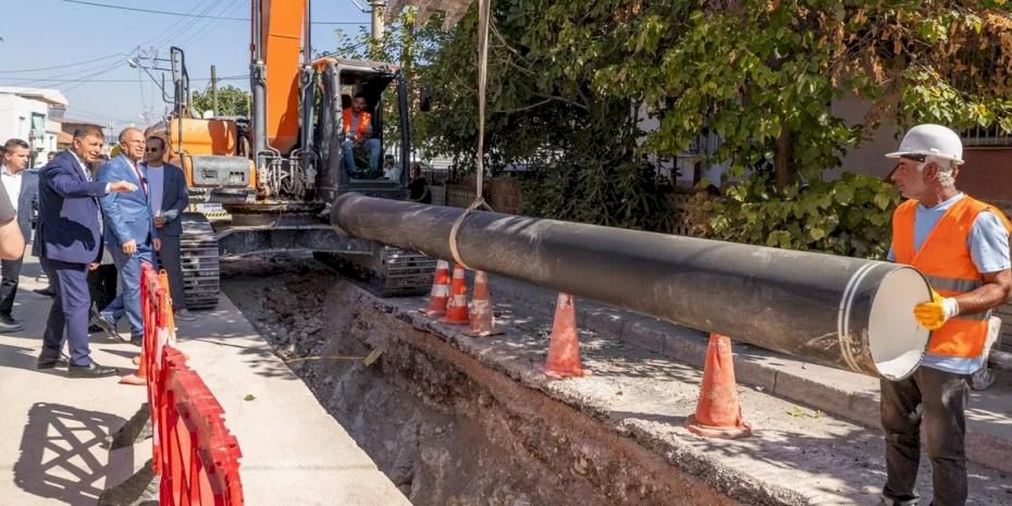 İzmir Sarnıç’ta içme suyu hatları yenileniyor
