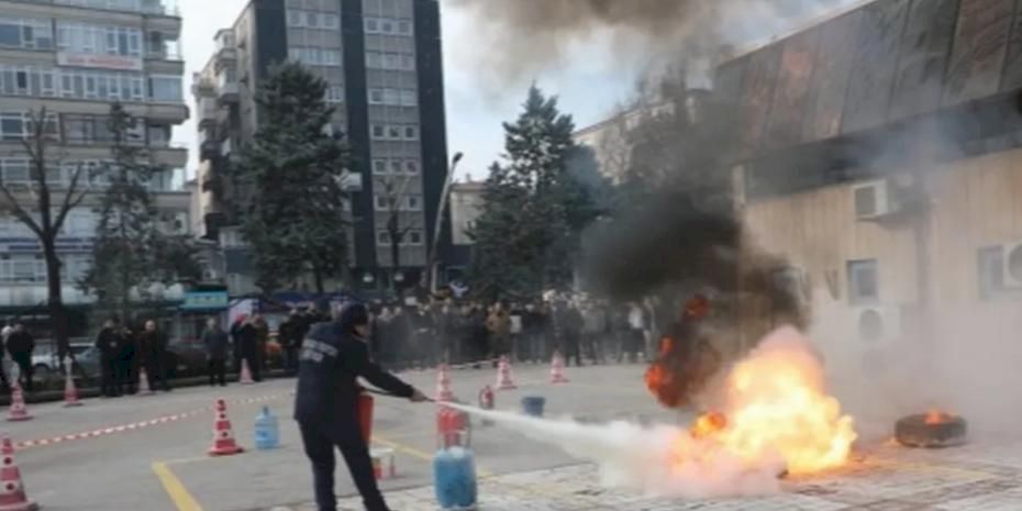 SHGM'de yangınla mücadele tatbikatı