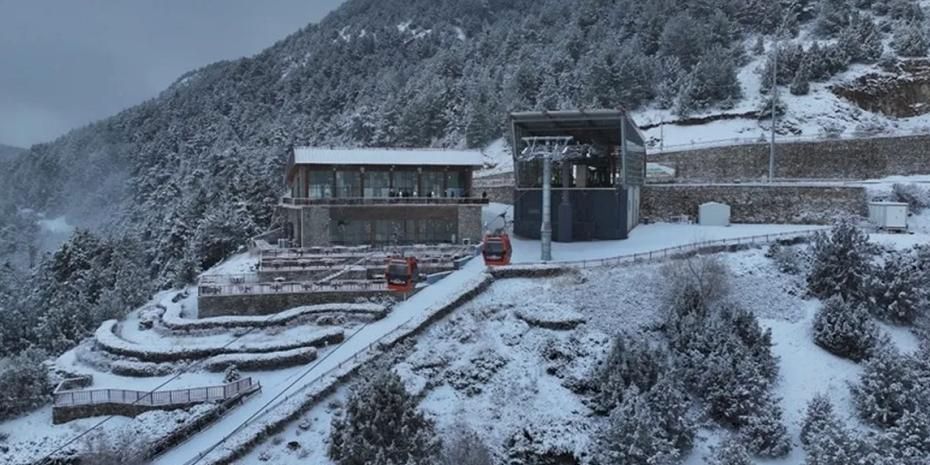 Denizli Teleferikte yeni dönem kar manzarasıyla başlıyor