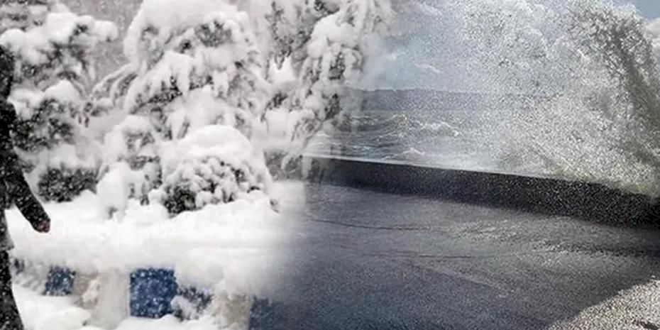 Doğu'da yoğun kar, kıyılarda kuvvetli rüzgar