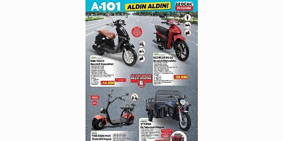 22 Ocak'ta A101'de Motosiklet ve Moped Modelleri Satışa Sunuluyor